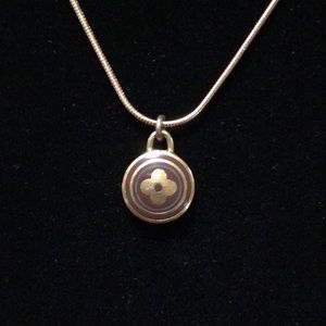 Authentic Louis Vuitton fleur charm necklace pendant